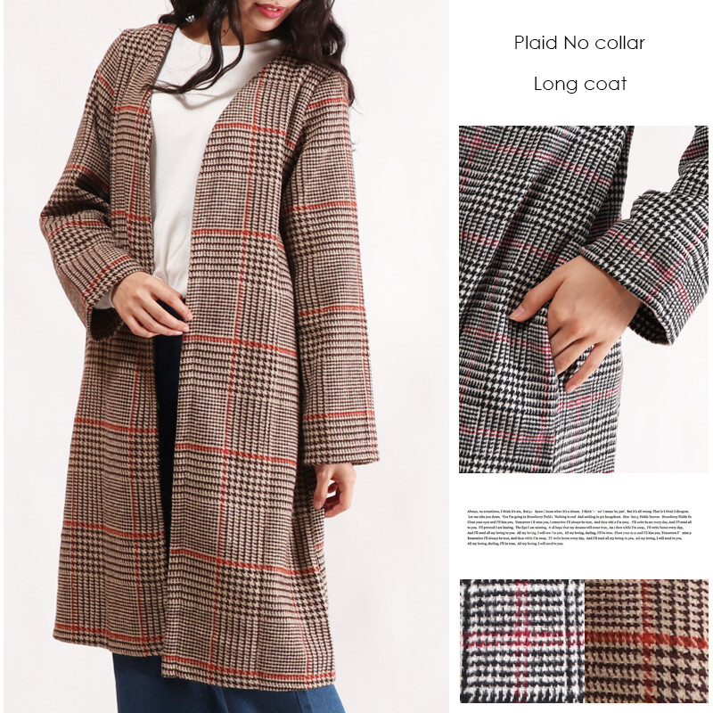 long checkered coat