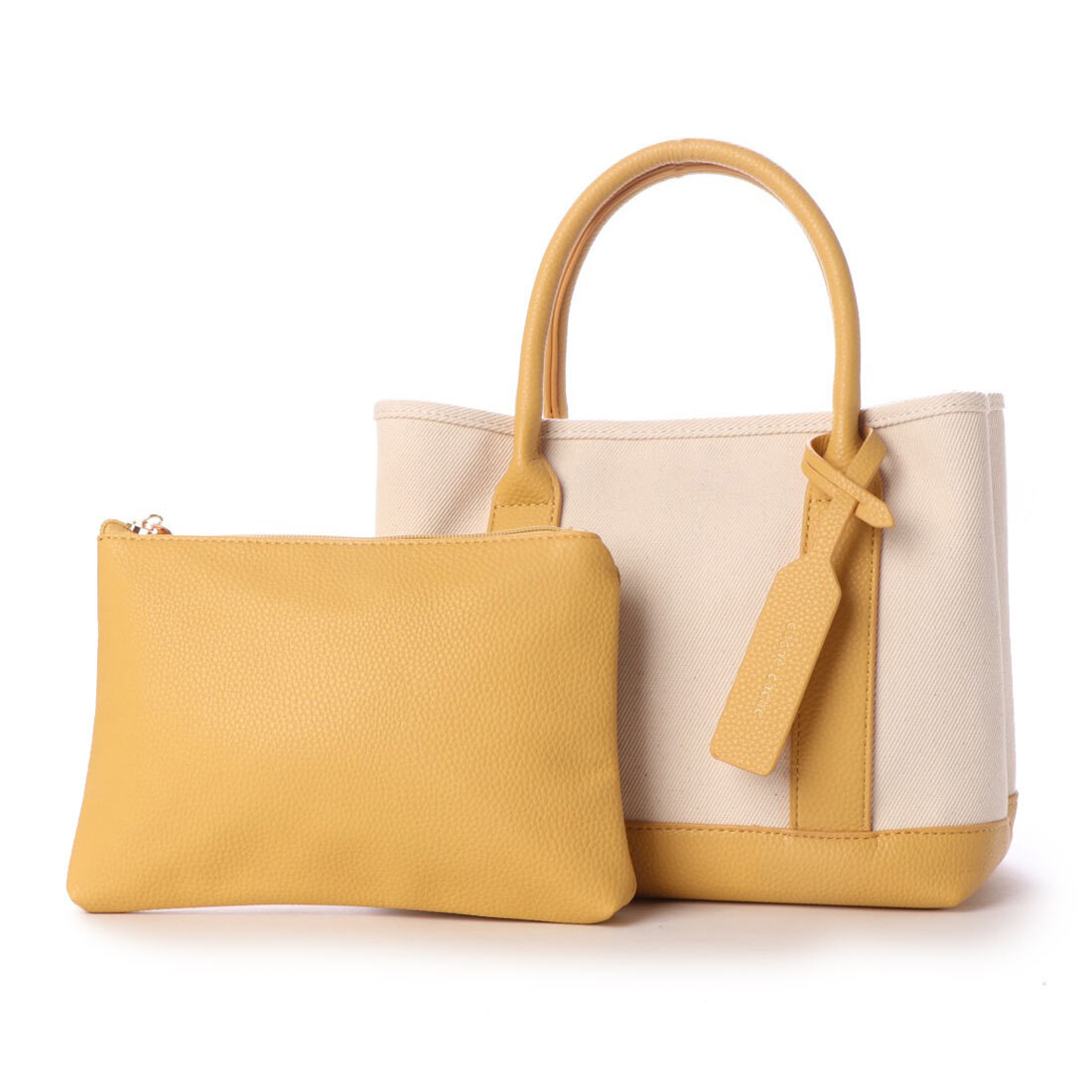 yellow canvas bag