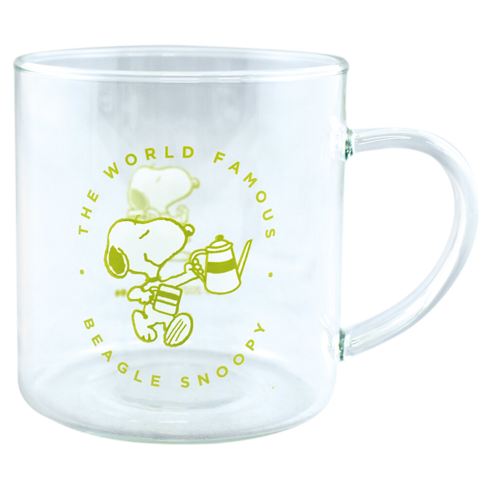 Peanuts Glass Mug Snoopy Green Import Japanese Products At Wholesale Prices Super Delivery