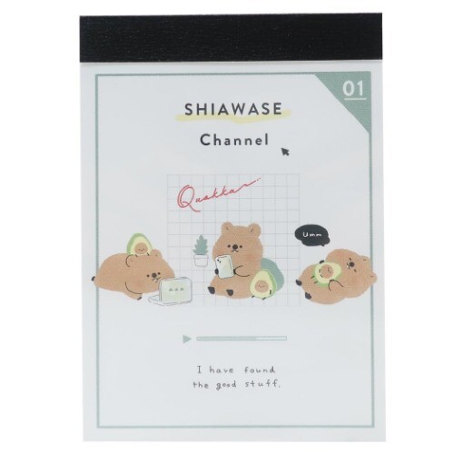 メモ帳 クオッカ ミニミニメモ Shiawase Channelの商品ページ 卸 仕入れサイト スーパーデリバリー